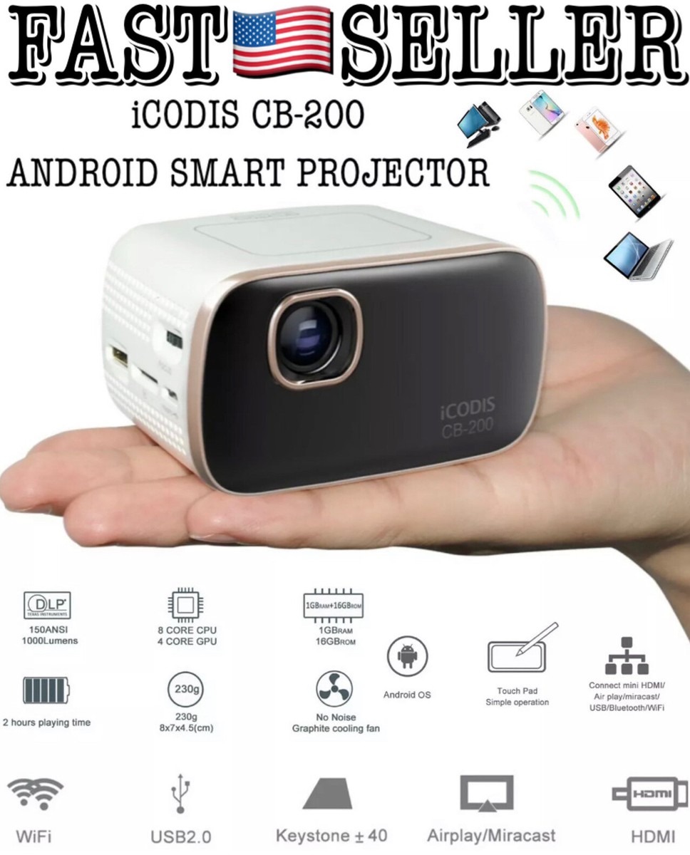 【美品】Smart Mini Projector KABENI PRO Pursonic Compact HD Projector – Portable Big Screen Entertainment