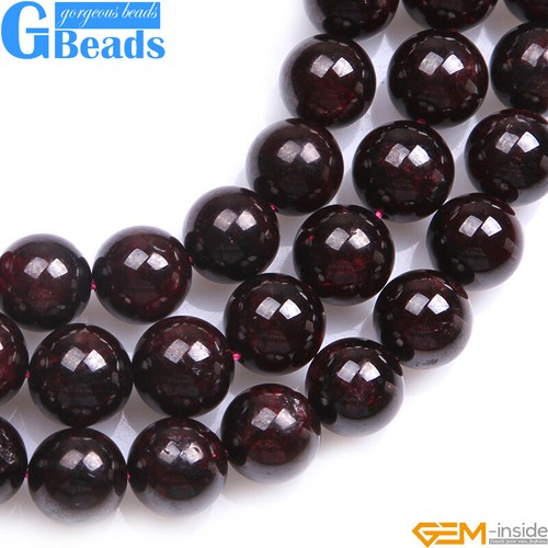Natural Garnet Round Beads For Jewellery Making 15"4mm 5mm 6mm 7mm 8mm 10mm 12mm - Picture 10 of 27