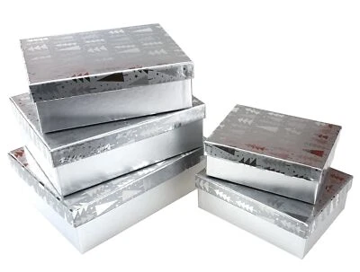 BAMBELAA! Geschenkbox 5er Set Geschenkverpackung Kartonagen Geschenkschachtel Weihnachten