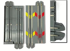 2 Micro Scalextric 9V HO Slot Car 6" STRAIGHT Track Grey Gray New&Unused 32996