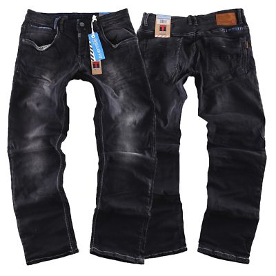 Timezone Herren Jeans Hose Gerrit TZ 9200 schwarz pirate Neu Clubwear LA