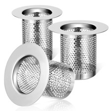 3 Pcs 304 Stainless Steel Floor Drain Filter Sink Screen Strainer