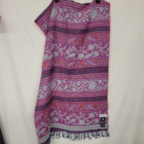 Woolmark Descours Paris Merino Laine Vierge Extra Fine Wool Scarf 70X24 - Picture 2 of 7