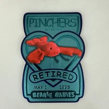 TY Beanie Babies BBOC Card - Series 3 Retired (TEAL) -PINCHERS Lobster (#/20160)