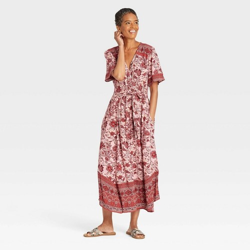 Women's Short Sleeve Wrap Dress -Knox 