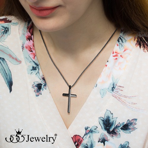 555 Schmuck Edelstahl Kreuz Halskette für Männer & Jungen, 16-24 Zoll Box Kette - Bild 31 von 44