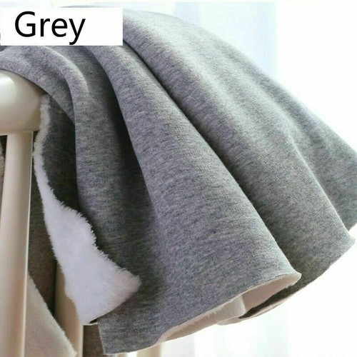 Pure Cotton Fleece Plush Fabric Cloth Knit Heavy Hoodie Coat Sew Material - Picture 14 of 25
