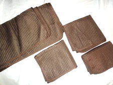 VICTORIA CLASSICS CHANNEL STITCHED MOCHA BROWN  (4PC) FULL/QUEEN COVERLET SET