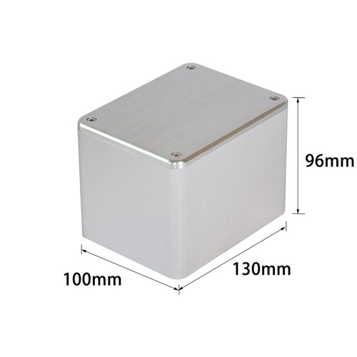 1pc Aluminum Transformer Cover Case Protect Box Silver 130x100x96mm for Amp - Picture 3 of 3