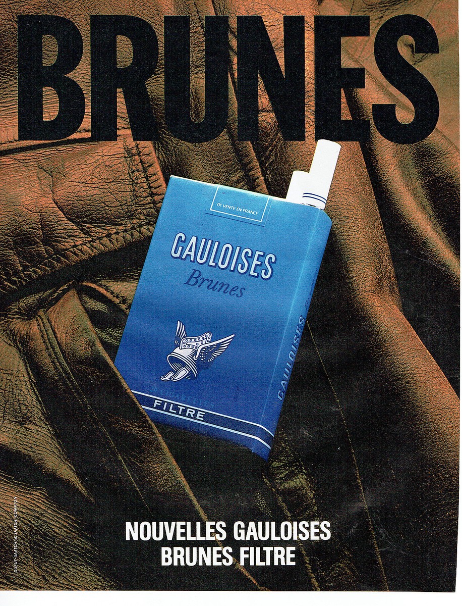 cigarettes brunes Publicité Advertising 078 1985 cigarettes Gauloises brunes filtre