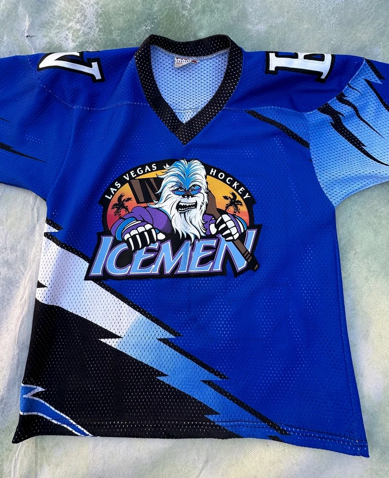 Camiseta de hóquei vintage ProJoy Las Vegas Icemen Cocchi #31 tamanho Youth G. - Imagem 2 de 4