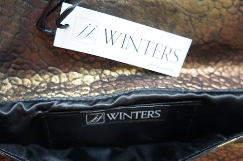 NEW JJ Winters Pebbled Copper Leather Ivy Convertible Chain Bag Clutch SRP$285 - Picture 7 of 9