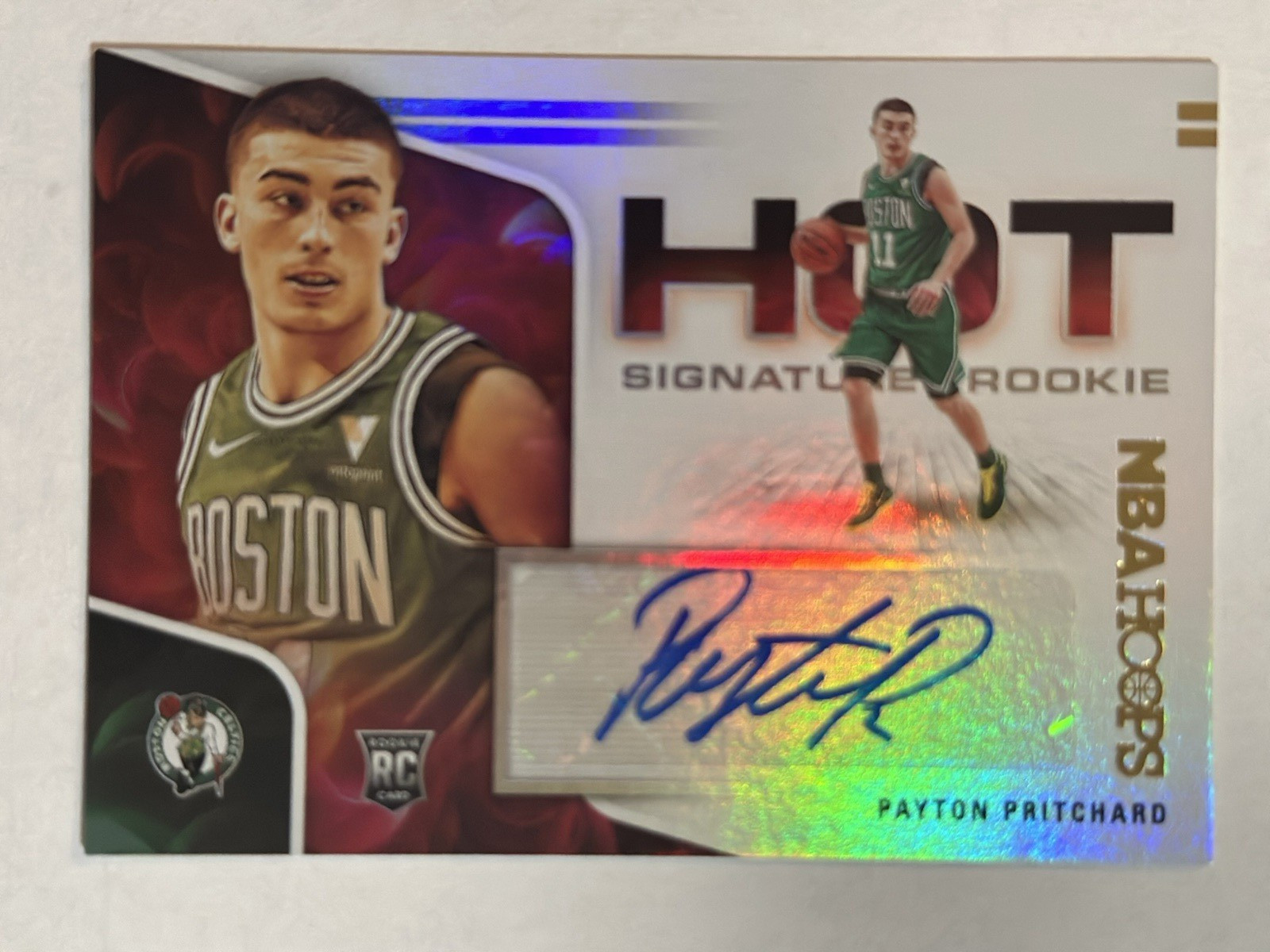 Payton Pritchard 2020-21 NBA Hoops Hot Signatures Auto Rookie Card #HR-PPR