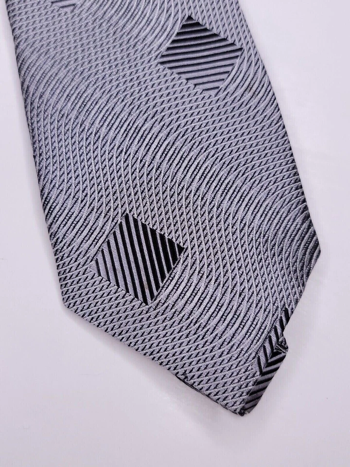 Corbata Formal Carlo Palazzi Niños 50"Lx3"W Plateada Cuello Corbata Foto 2 de 4