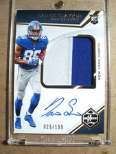 2019 Darius Slayton Panini Limited Rookie Autograph Patch RC /199 MINT 🔥🔥🔥