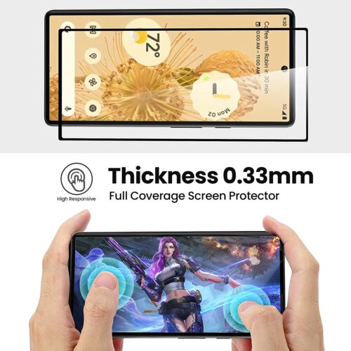Protector de pantalla completa de vidrio templado para Google Pixel 8a 8 7a 7 6a 9 Pro XL - Imagen 6 de 9