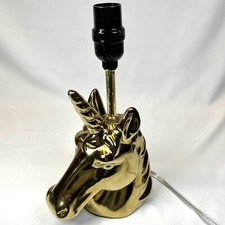 Unicorn Head Table Lamp Base Shiny Gold Spiral Horn Electric Target RETIRED 2018