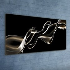 Abstract liquid black Glass Print 120x60 Picture Wall Hanging Home Decor