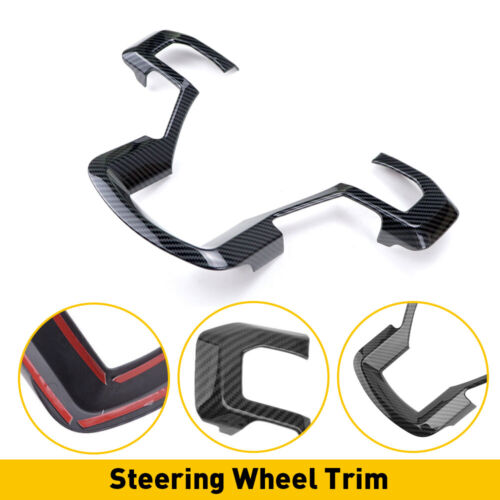 Fiber Carbon Steering Wheel Cover Trim For 2015-2020 Ford F150F250 F350 Carbon