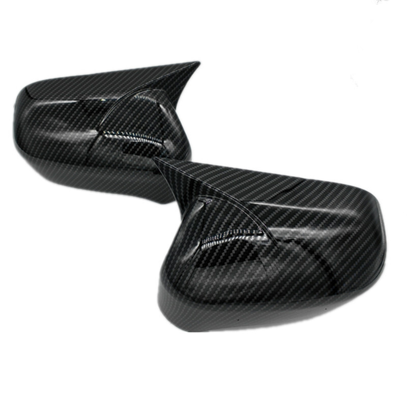 2Pcs Carbon Fiber Car Door Wing Mirror Cover Cap Set For Honda Civic
