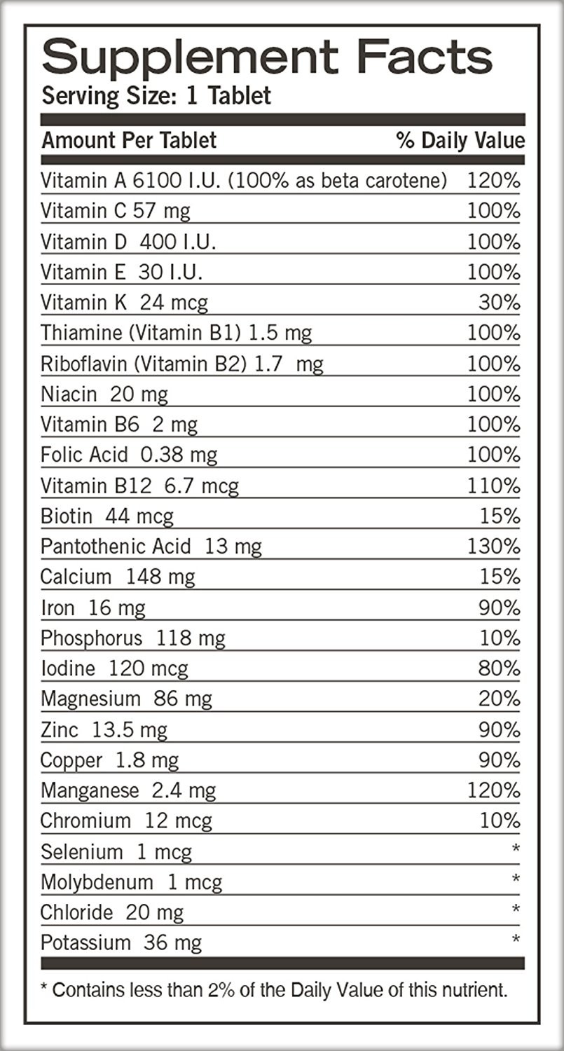 Geritol Multivitamin Nutrition Support MultiMineral Supplement Tablets