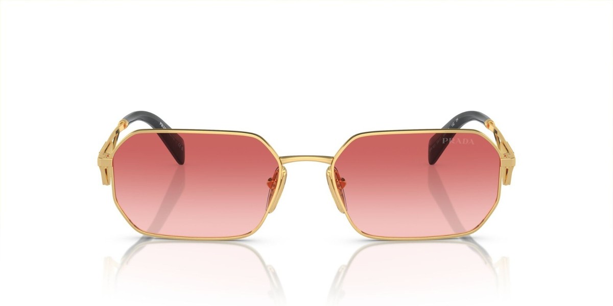Prada PR A51S Gold/Pink Red Shaded (5AK-40C) Sunglasses | eBay