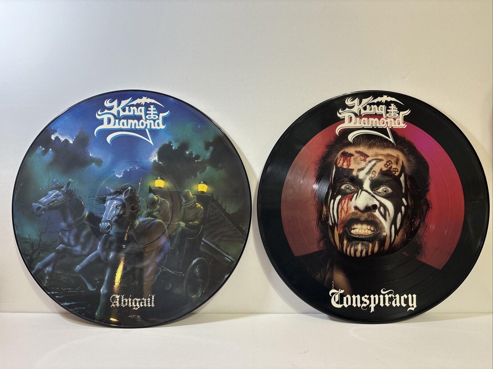 TWO King Diamond LP Picture Disc CONSPIRACY  & ABIGAIL vinyl record
