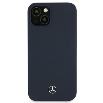 Mercedes iPhone 13 mini Hülle Case Cover mit Innenfutter Silicone Line navy
