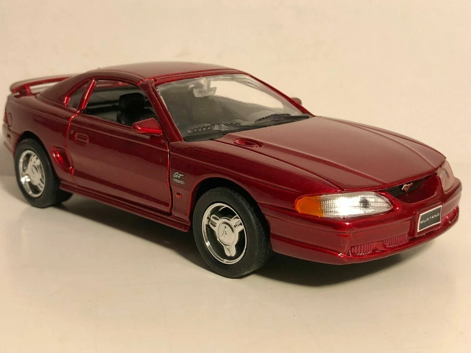 WELLY 1994 MUSTANG GT RED 1:32 DIECAST MODEL CAR 5.25" PULL BACK NEW NO BOX - Image 2 of 4
