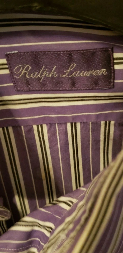 Camisa de vestir Ralph Lauren para hombre etiqueta púrpura 15 1/2 33 magnífica Foto 2 de 2