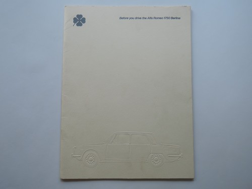 ALFA ROMEO 1750 BERLINA MODELO EE. UU. ORIGINAL Deluxe FOLLETO DE VENTAS DE DISTRIBUIDOR - Imagen 16 de 16