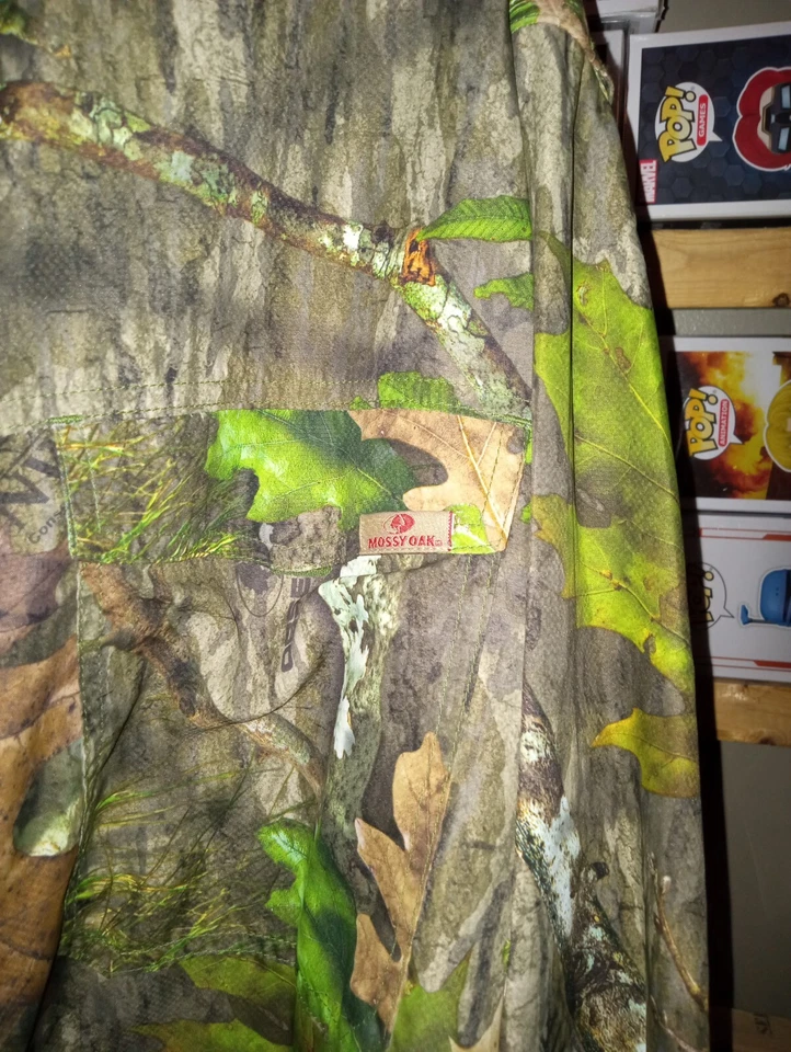 MOSSY OAK Obsession Men's 2XL Turkey Hunting Camo Button Shirt Vented L/S #120 - Image 2 of 4