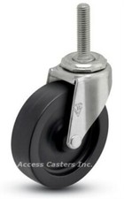 3STCPS-507 3" Swivel Caster, Polyolefin Wheel, 5/16 - 18 x 1 Threaded Stem
