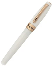 Montegrappa Fortuna White with Rose Trim Rollerball Pen ISFORRRH