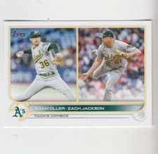 (10) Zach Jackson / Adam Oller 2022 TOPPS UPDATE ROOKIE COMBO LOT #US254 A's