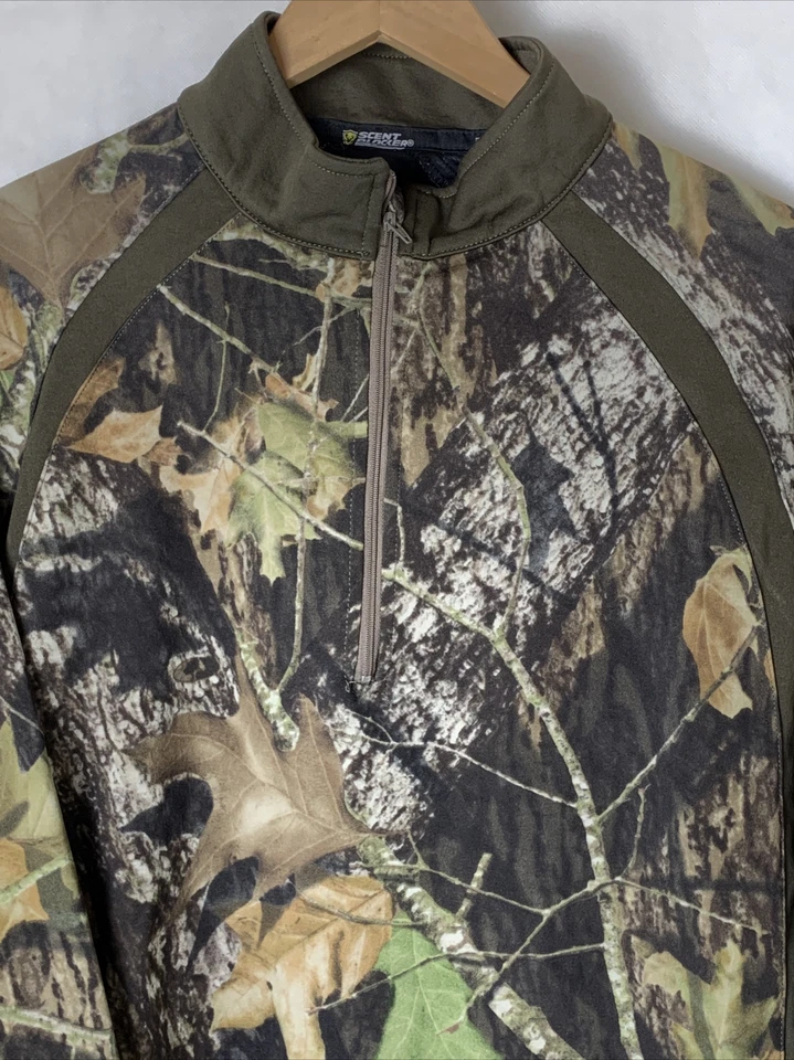 Scent Blocker Mens Camouflage Size Med Quarter Zip Hunting Sweater - Image 2 of 4