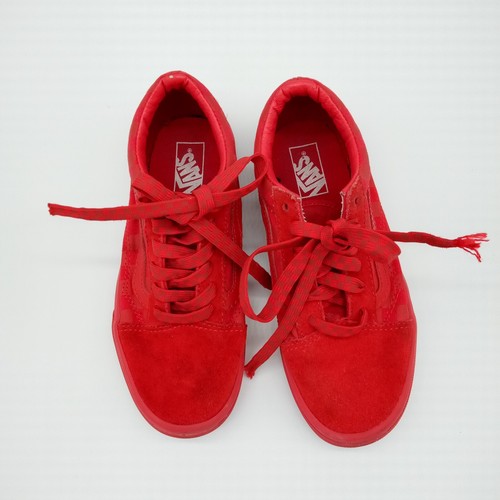 Vans Unisex Kids Skate Shoes Red Color Size 2.5 - 第 3/8 張圖片