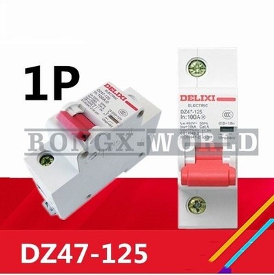 1PC DELIXI high   circuit breaker air switch DZ47-125 1P 80A 100A 125A New *p0