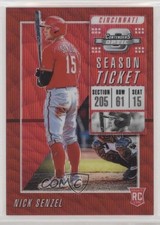 2019 Panini Chronicles Contenders Optic Ruby Wave Prizm /199 Nick Senzel #9 2t9