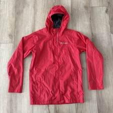 Columbia Youth Omni-tech Watertight Hooded Jacket Red L 12/14 Full Zip