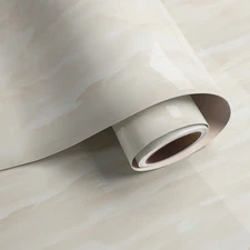 VaryPaper 15.7''x78.7'' Beige Marble Contact Paper Peel and Stick Countertops...
