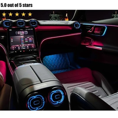 64 Colors LED Air Vent Ambient Light Fits For 2023-25 Mercedes