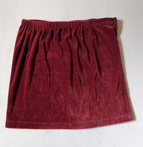 Christian Dior Robe De Chambre Velour Bath Wrap Skirt Maroon Three Snaps Soft - Picture 4 of 8