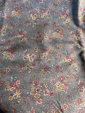 Vtg 1990s Blue Pink Yellow Calico Fabric Floral 2 Y x 44" Cotton Quilt Unmarked