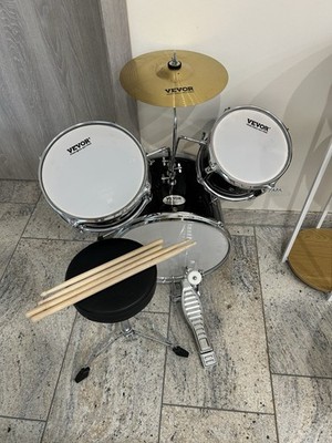 VEVOR Akustisches Drum Kit 4-teilig mit Becken, Hocker, Drumsticks
