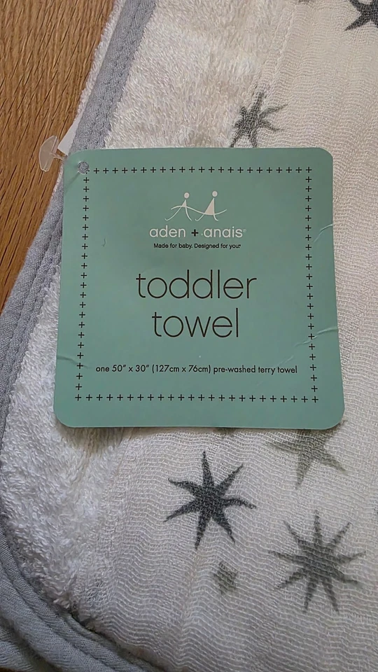 aden anais 学步儿童 男孩 棉 毛巾 ~ 闪烁 ~ 星星 ~ — 第 2/2 张图片