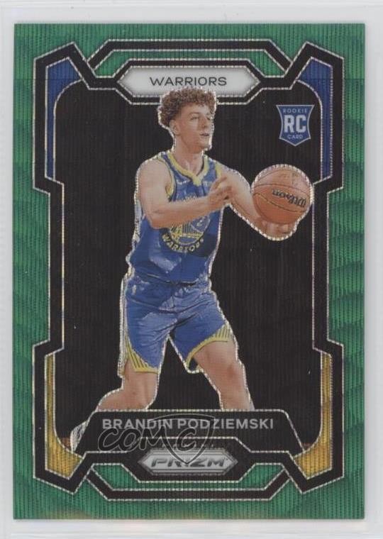 2023-24 Panini Prizm Green Wave Prizm Brandin Podziemski #147 Rookie RC 1u6
