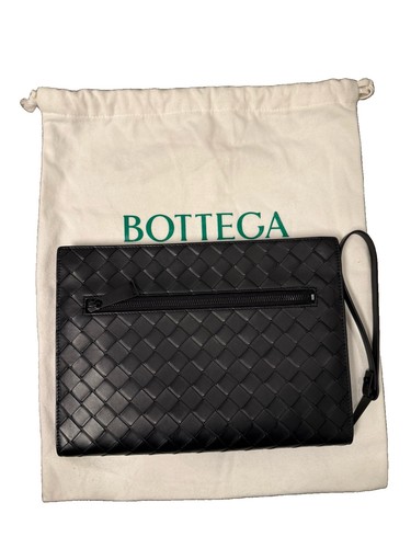 Bottega Veneta Intrecciato Document Case Matte Black