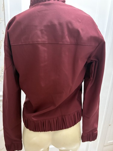 APL Woodmark Burgundy The Perfect Wool Bomber Jacket-M New With Tag - Picture 11 of 14