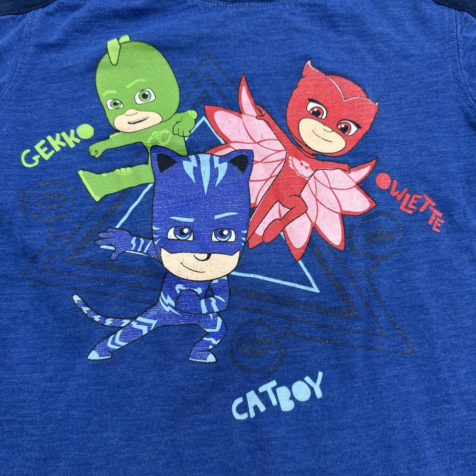 PJ Masks T-Shirt Youth Boy 5T Graphic Print Blue ..#34439 - Image 2 of 4